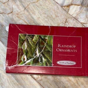 Smith & Hawken Silver Raindrop Ornaments